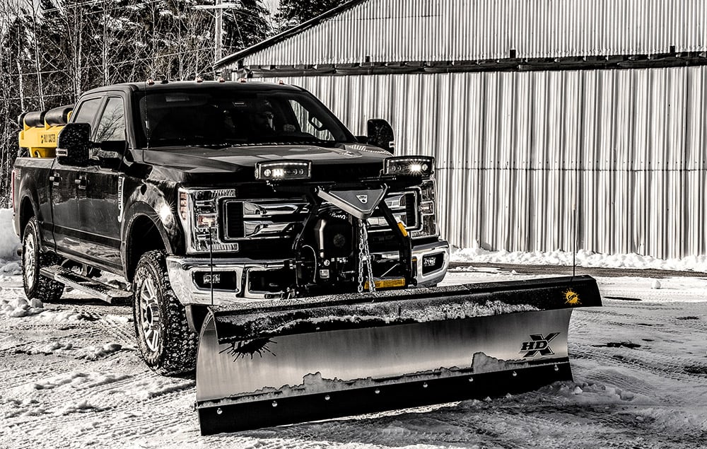 Fisher plow on a truck