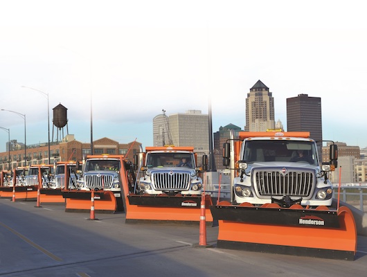 Fleet of Henderson snowplows