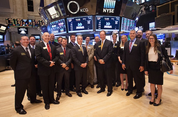 Group of people at the stock market