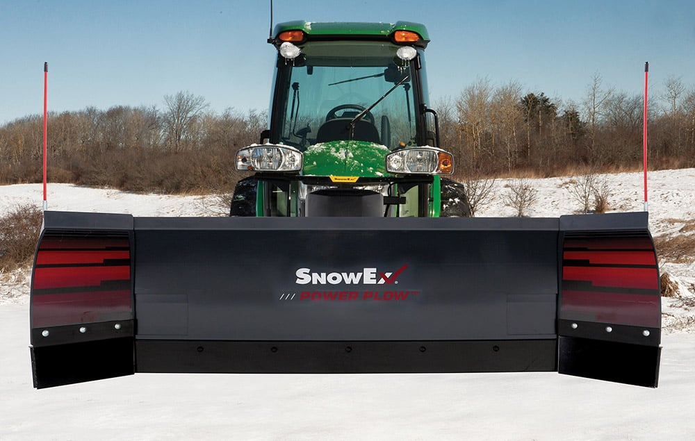 Tractor with SnowEx plow