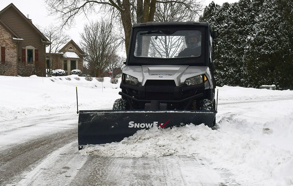 UTV with a SnowEx plow