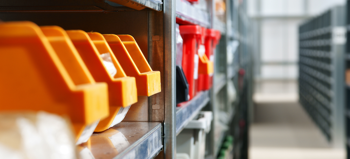Shelving in workshop