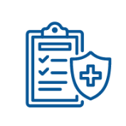 Medical, Prescription Drug, Dental and Vision Plans & Disability Benefits Icon.